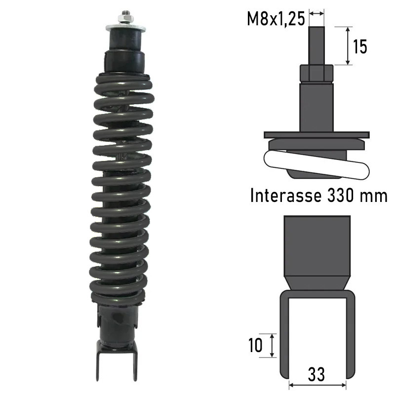 BCR REAR SHOCK ABSORBER PIAGGIO VESPA ET2 50 1997-2005 BCR REAR SHOCK ABSORBER PIAGGIO VESPA ET2 50 1997-2005