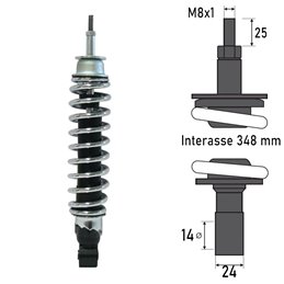 BCR REAR SHOCK ABSORBER PIAGGIO VESPA GRANTURISMO 125 2003-2007