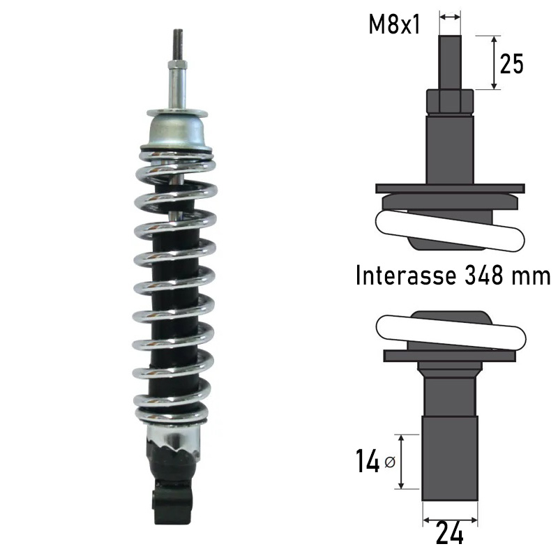 BCR REAR SHOCK ABSORBER PIAGGIO VESPA GRANTURISMO 125 2003-2007 BCR REAR SHOCK ABSORBER PIAGGIO VESPA GRANTURISMO 125 2003-2007
