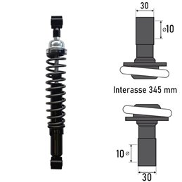 BCR REAR SHOCK ABSORBER PIAGGIO X EVO 125 2007-2016