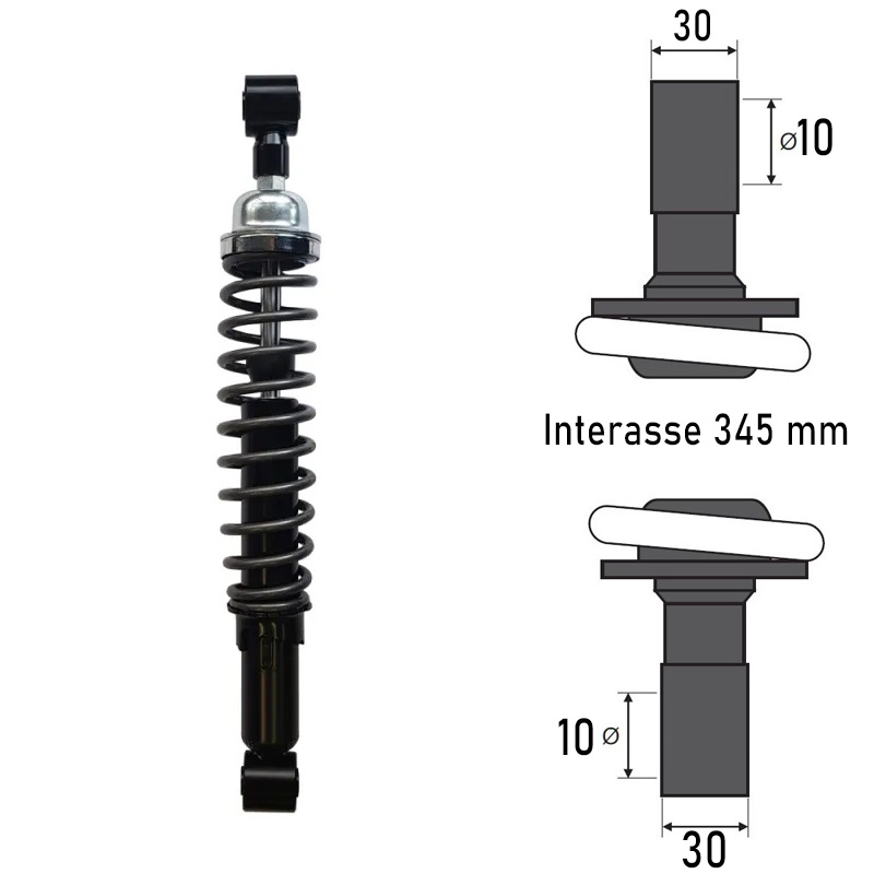 BCR REAR SHOCK ABSORBER PIAGGIO X EVO 125 2007-2016