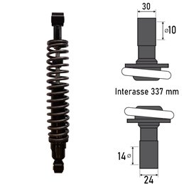 BCR REAR SHOCK ABSORBER PIAGGIO X9 125 2001-2002