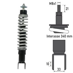 BCR REAR SHOCK ABSORBER PIAGGIO ZIP 50 1992-1996