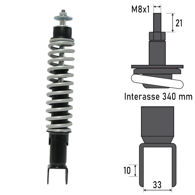 BCR REAR SHOCK ABSORBER PIAGGIO ZIP 50 1992-1996