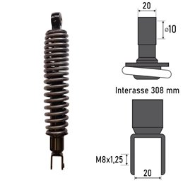 BCR REAR SHOCK ABSORBER SYM SYMPHONY S 50 2010-2014