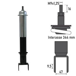 BCR REAR SHOCK ABSORBER VESPA CLASSIC VESPA 50 (V5A1T) 50 1963-1967