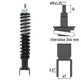BCR REAR SHOCK ABSORBER VESPA CLASSIC VESPA 50 (V5A1T) 50 1963-1967