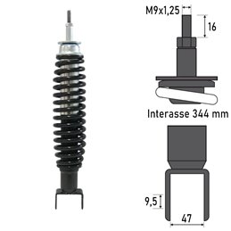 BCR REAR SHOCK ABSORBER VESPA CLASSIC VESPA 50 FL (V5N1T) 50 1990