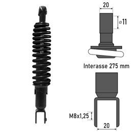 BCR REAR SHOCK ABSORBER YAMAHA YN NEO'S 50 2004-2006