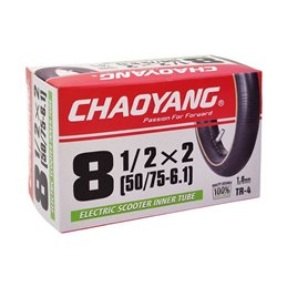 CÁMARA 8.1/2×2 TR4 VÁLVULA RECTA AMERICANA (50/75-6.1) PARA E-SCOOTER GROSOR: 1-6 MM REFORZADA CHAOYANG    