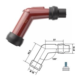 TAPA DE BUJÍA CON RESISTENCIA DE 5 OHMIOS NGK    