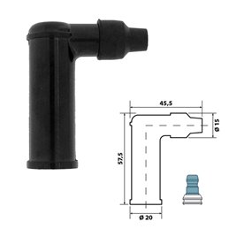 TAPA DE BUJÍA L05EA CON RESISTENCIA BCR DERBI ATLANTIS 50 2004-2006