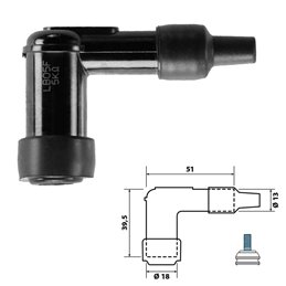TAPA DE BUJÍA LD05F CON RESISTENCIA BCR DERBI ATLANTIS O2 BULLET 50 2003-2005