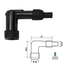 TAPA DE BUJÍA LD05F CON RESISTENCIA NGK DE 5 OHMIOS    
