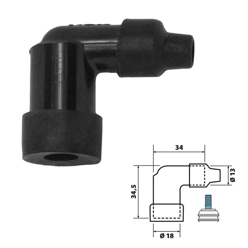 LZFH SPARK PLUG CAP WITHOUT BCR RESISTOR    