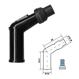 TAPA DE BUJÍA V05E CON RESISTENCIA BCR PIAGGIO BEVERLY 125 2001-2003