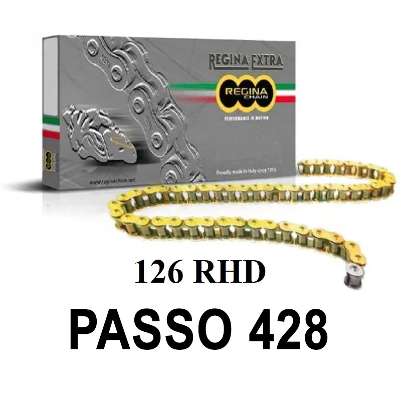 CHAIN QUEEN 126RHD 136 MAGLIE PASSO 428 ORO     