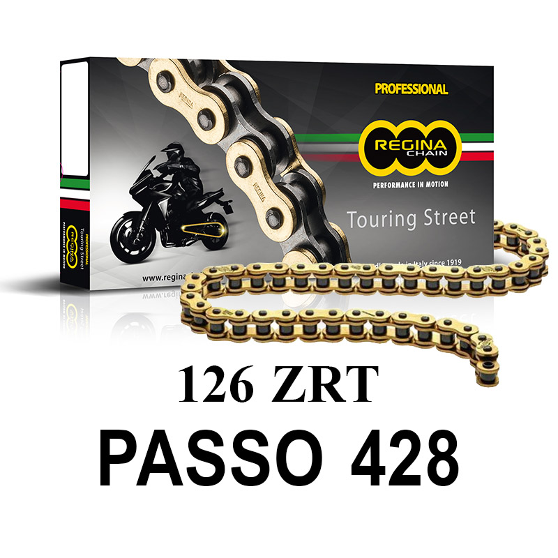 CHAIN QUEEN 126ZRT 124 MAGLIE PASSO 428 ORO     