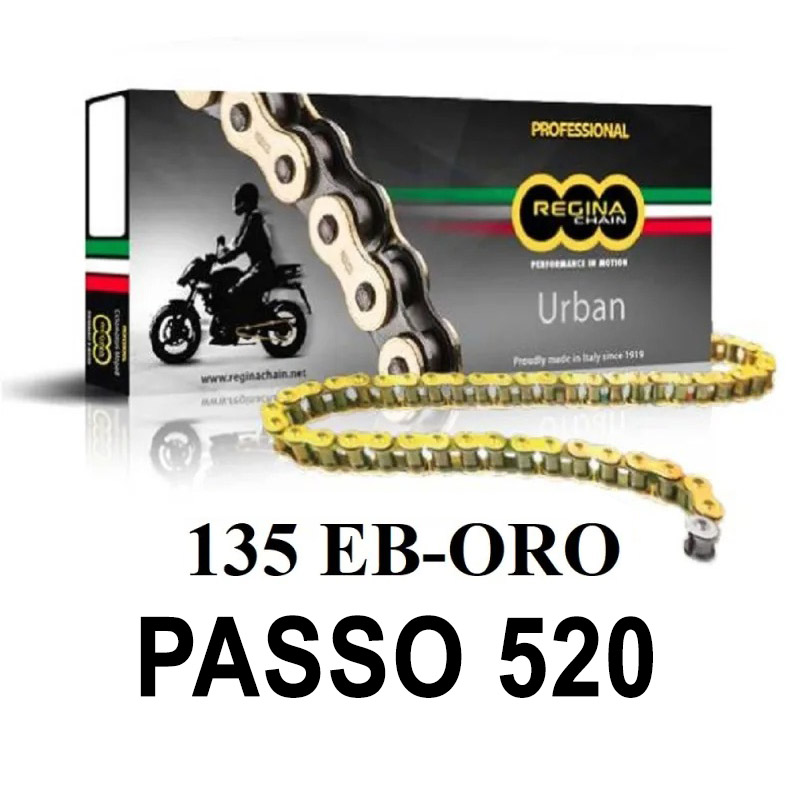CATENA 135EB-ORO 112 MAGLIE PASSO 520 ORO KTM DUKE 125 4T 125 2010-2022