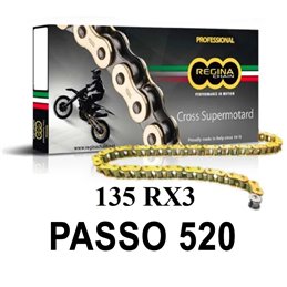 CHAIN QUEEN 135RX3 124 MAGLIE PASSO 520 ORO     