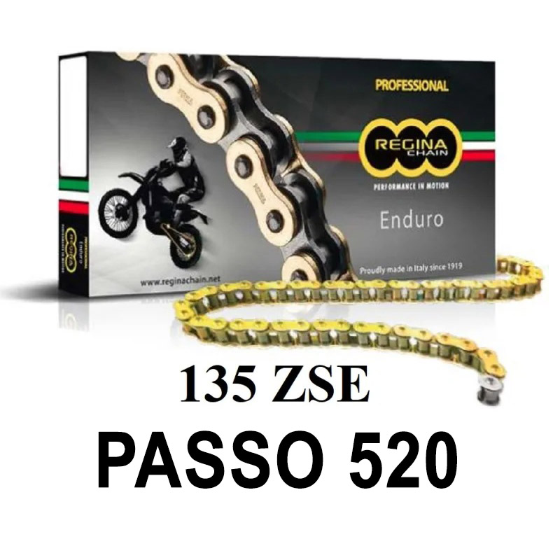 CHAIN QUEEN 135ZSE 112 MAGLIE PASSO 520 ORO  APRILIA RX 125 2008-2010