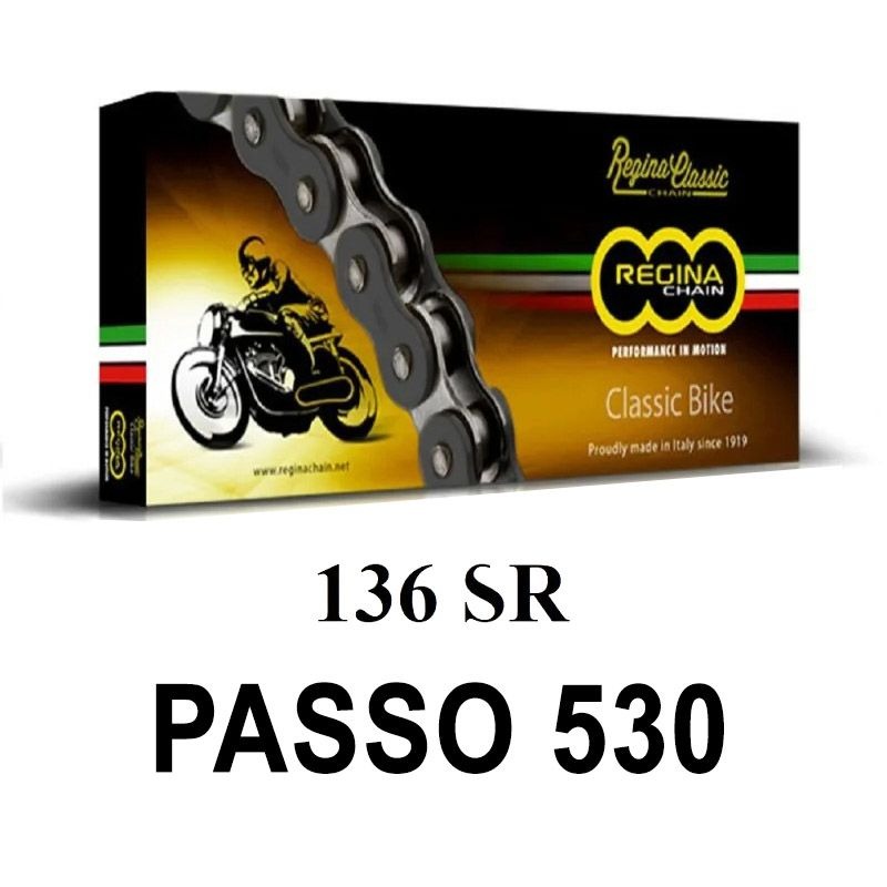 REINA DE LA CADENA 136SR 100 MAGLIE PASSO 530 NERO     
