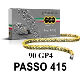 CADENA DE MOTOCICLETA QUEEN 90GP4 130 MAGLIE PASSO 415 ORO     