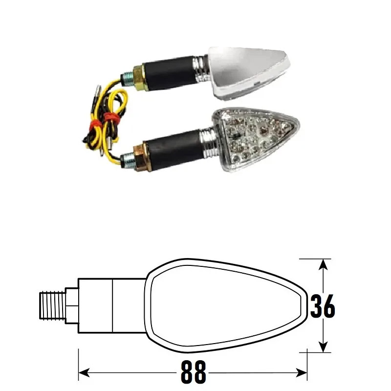 PAIR OF APPROVED CHROME LED INDICATORS MODEL ARW BCR PAIR OF APPROVED CHROME LED INDICATORS MODEL ARW BCR