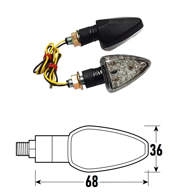 PAIR OF APPROVED BLACK LED ARMS MODEL ARW BCR    