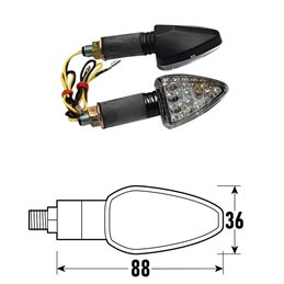 PAAR ZUGELASSENER SCHWARZER LED-ARME MODELL ARW BCR    