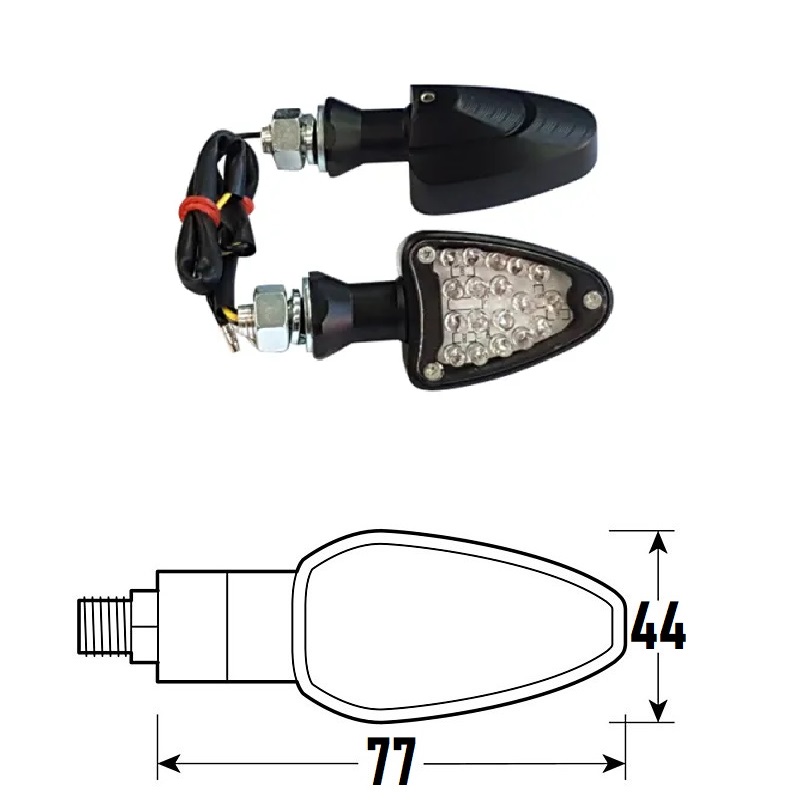 PAIR OF APPROVED BLACK LED ARROWS IRON BCR MODEL    
