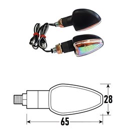 PAIR OF APPROVED BLACK ARROWS ARROW MODEL WITH IRIDESCENT BCR LENS    