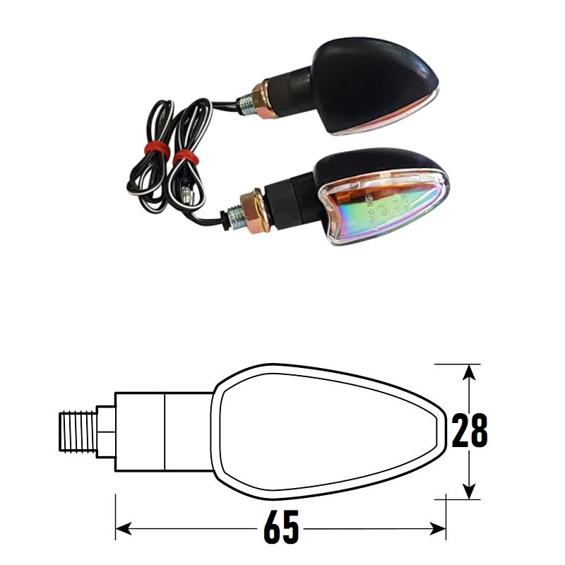 PAIR OF APPROVED BLACK ARROWS ARROW MODEL WITH IRIDESCENT BCR LENS    