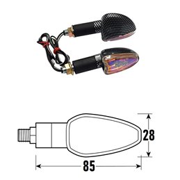 PAR DE FLECHAS NEGRAS HOMOLOGADAS MODELO ARROW CON LENTE BCR IRIDISCENTE    