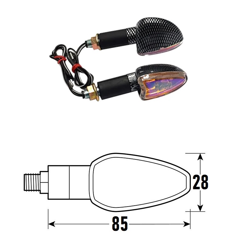 PAIR OF APPROVED BLACK ARROWS ARROW MODEL WITH IRIDESCENT BCR LENS    