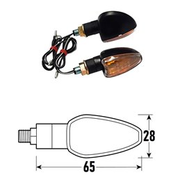 PAIR OF APPROVED BLACK ARROWS ARROW MODEL WITH TRANSPARENT LENS BCR    