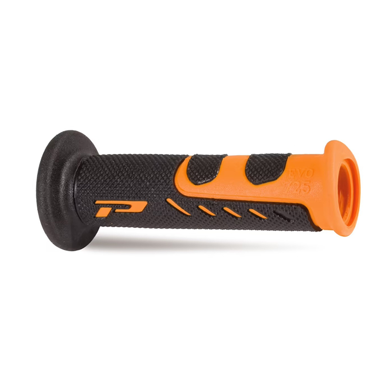 COPPIA DI MANOPOLE STRADA 725-OE-201 ARANCIO/NERO-DOPPIA DENSITÀ CONFORO