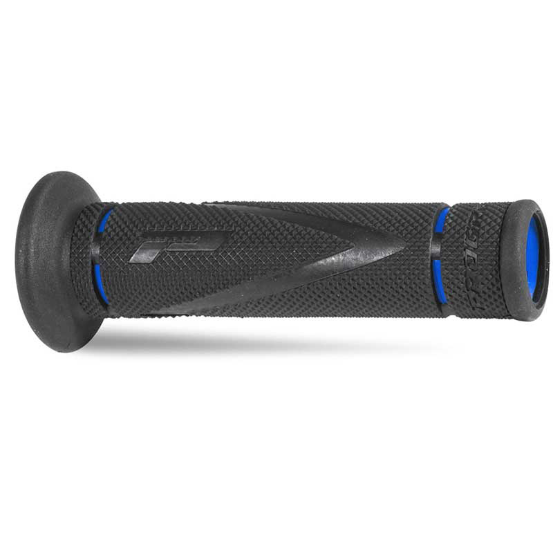 COPPIA DI MANOPOLE STRADA 838-OE-150 BLU/NERO-DOPPIA DENSITÀ CON FORO