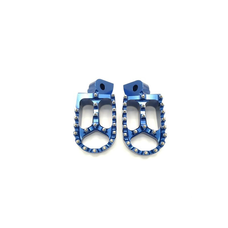 PAIR OF LARGER FOOTPEGS BLUE BCR YAMAHA YZ 125 2015-2016