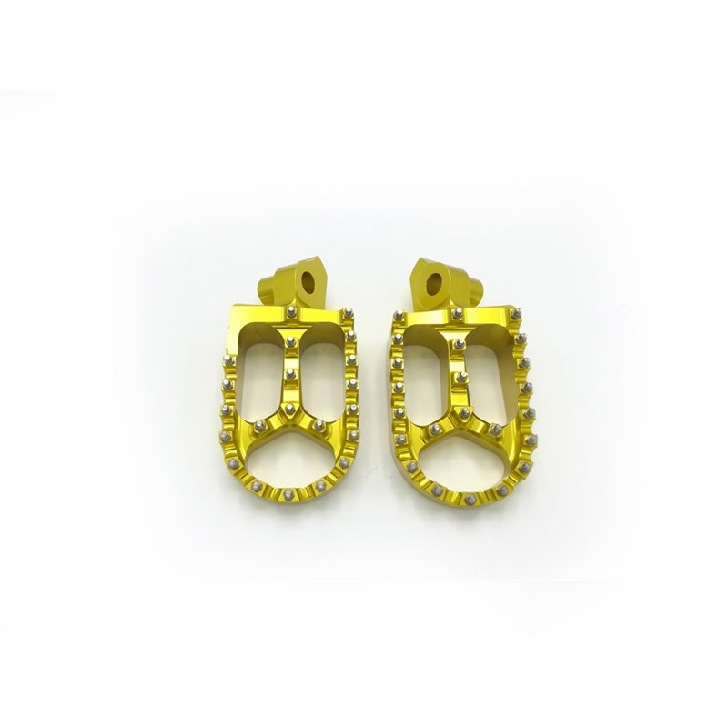 PAIR OF LARGER YELLOW BCR FOOTPEGS SUZUKI RM-Z250 250 2007-2014