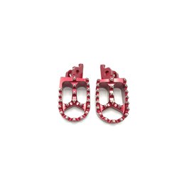 PAIR OF RED BCR LARGER FOOTPEGS HONDA CR 250 2004-2007
