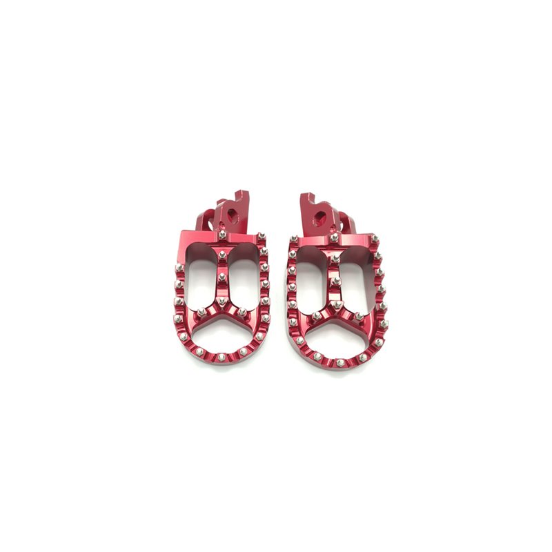PAIR OF RED BCR LARGER FOOTPEGS HONDA CR 250 2004-2007