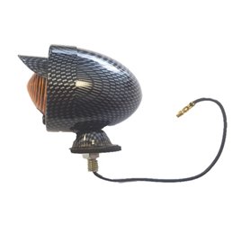 Lampe torche modèle Bullet aspect carbone avec lentille orange    