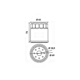 HOKIO OIL FILTER KAWASAKI EJ 650 (W650) 650 1999-2006