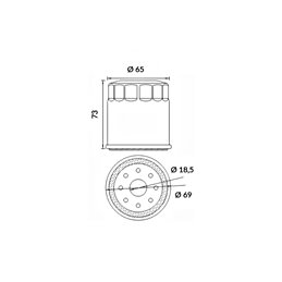 HOKIO OIL FILTER KAWASAKI EJ 650 (W650) 650 1999-2006