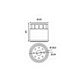 HOKIO OIL FILTER KAWASAKI EJ 650 (W650) 650 1999-2006