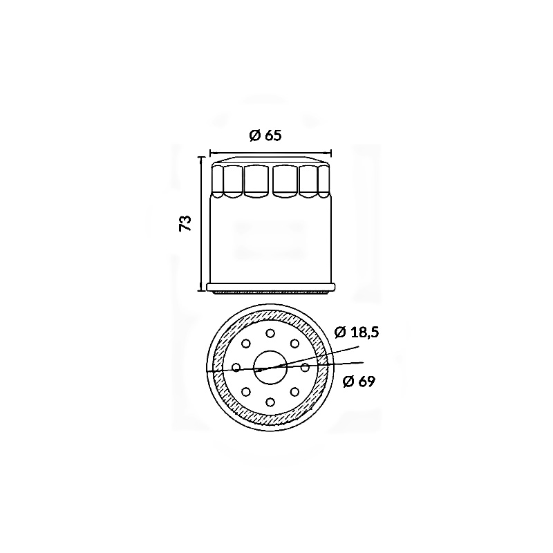 HOKIO OIL FILTER KAWASAKI KL 650 2007-2023