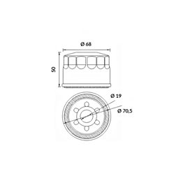 HOKIO OIL FILTER KYMCO MYROAD I 700 2011
