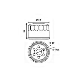 HOKIO OIL FILTER KYMCO MYROAD I 700 2011