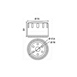 UFI OIL FILTER PIAGGIO AL DIESEL (MICROCAR) 500 2004-2007